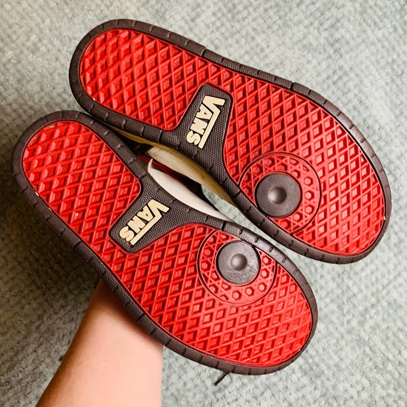 VANS vtg retro brown/red laceup skate sneakers mens sz7ns - Picture 9 of 15